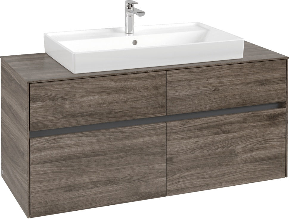 Villeroy & Boch Waschtischunterschrank Collaro C087 Stone Oak 1200 mm mit 4 Auszügen und SoftClosing