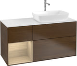 Villeroy & Boch Finion Waschbeckenunterschrank 1200 mm Glossy White Lacquer mit Beleuchtung