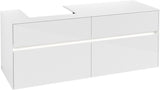 Villeroy & Boch Waschtischunterschrank Collaro C074 B0 1400 mm Glossy White mit Beleuchtung
