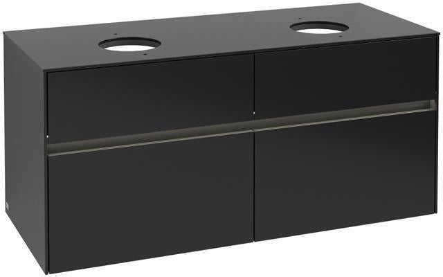 Villeroy & Boch Collaro Waschtischunterschrank 1200 mm Truffle Grey mit LED-Beleuchtung und 4 Auszügen