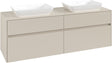 Villeroy & Boch Waschtischunterschrank Collaro C123 B0 1600 mm Cashmere Grey mit LED-Beleuchtung