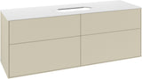 Villeroy & Boch Finion Waschtischunterschrank 1600 mm Peony Matt Lack mit Beleuchtung und 4 Auszügen