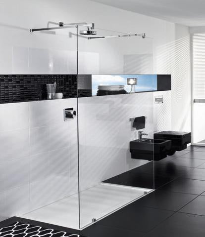Villeroy & Boch Duschwanne SQUARO SUPER FLAT 1400x900x18 mm stone white aus Quaryl