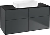 Villeroy & Boch Finion Waschtischunterschrank 1200 mm Glossy White Lack mit 4 Auszügen
