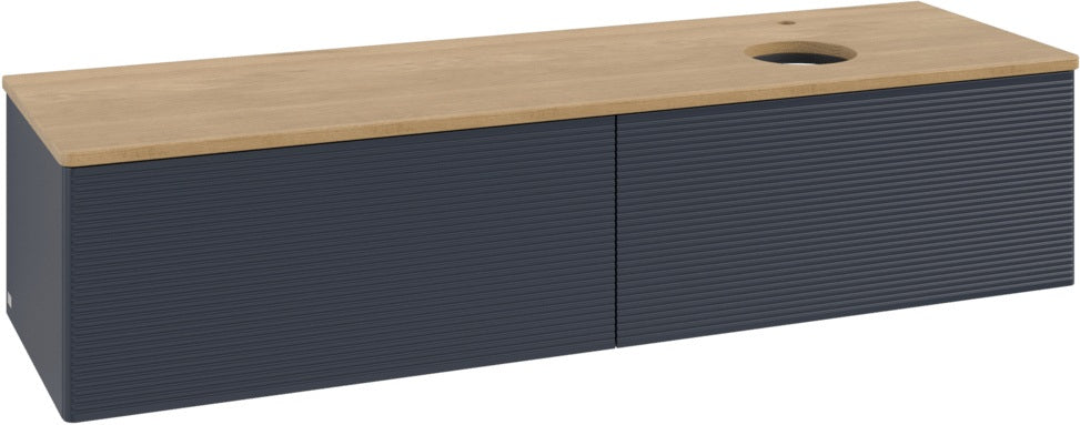 Villeroy & Boch Waschtischunterschrank Antao 1600 mm Anthrazit Matt Lack – 2 Auszüge, Push-to-Open