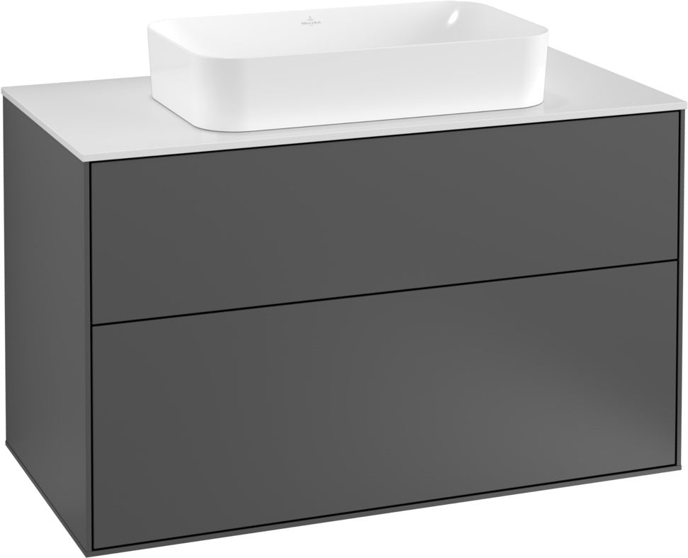 Villeroy & Boch Finion Waschtischunterschrank G23100GF 1000 mm Glossy White mit LED-Beleuchtung