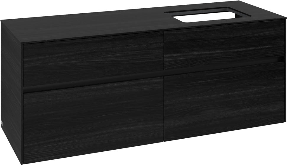 Villeroy & Boch Waschtischunterschrank Collaro C118 1400 mm Black Oak mit SoftClosing und Push-Open