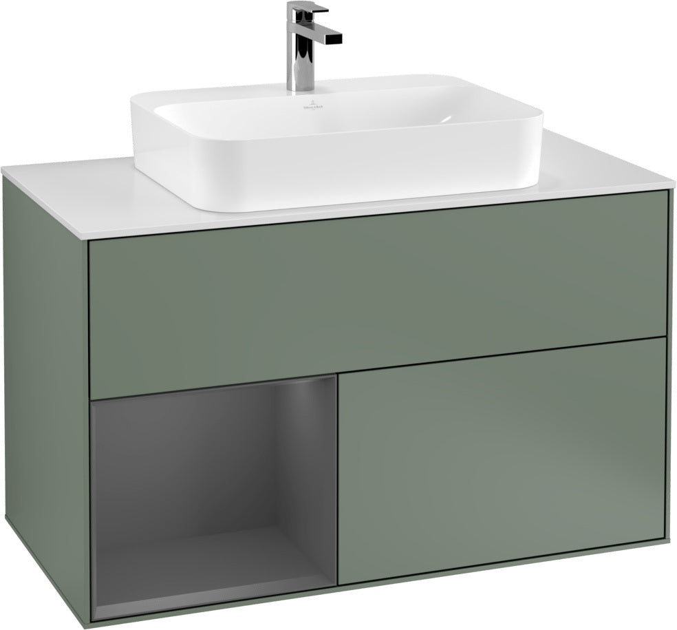 Villeroy & Boch Finion Waschtischunterschrank 1000 mm White Matt Lacquer mit LED-Beleuchtung