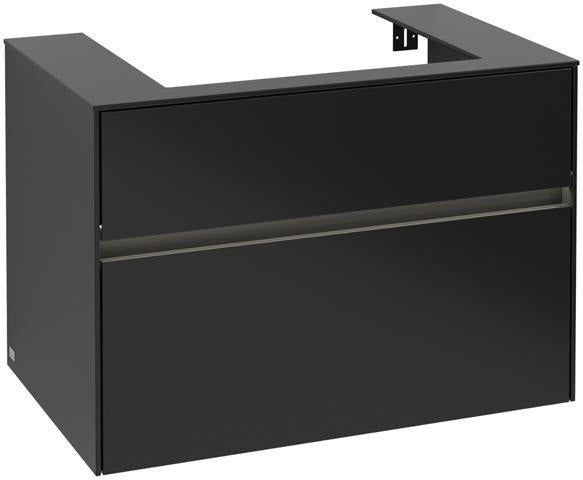 Villeroy & Boch Collaro Waschtischunterschrank 800 mm Truffle Grey mit LED-Beleuchtung und 2 Auszügen