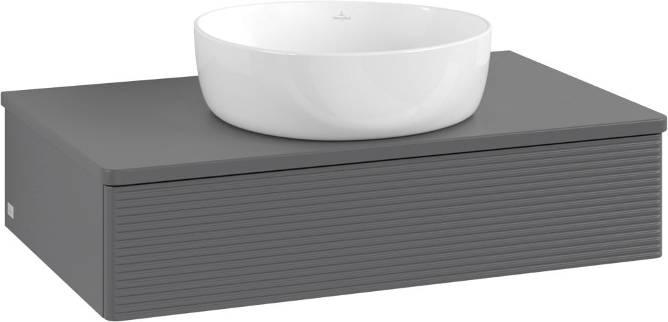 Villeroy & Boch Waschtischunterschrank Antao 800 mm Anthrazit Matt mit Auszugsbeleuchtung