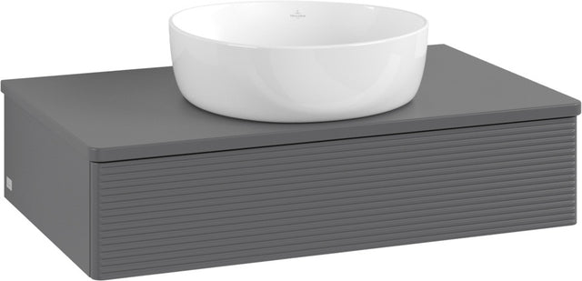 Villeroy & Boch Waschtischunterschrank Antao 800 mm Anthrazit Matt mit Auszugsbeleuchtung