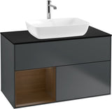 Villeroy & Boch Finion Waschbeckenunterschrank Glossy White mit Beleuchtung, 1000 mm