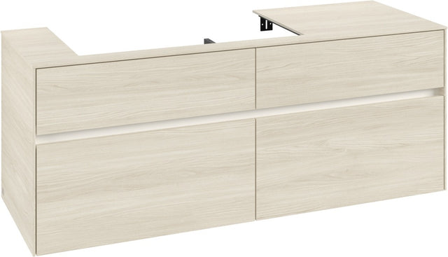 Villeroy & Boch Waschtischunterschrank Collaro C089 B0 1400 mm White Oak mit Beleuchtung und SoftClosing