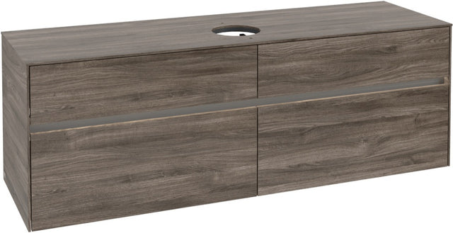 Villeroy & Boch Waschtischunterschrank Collaro C049 B0 1600 mm Stone Oak mit Beleuchtung