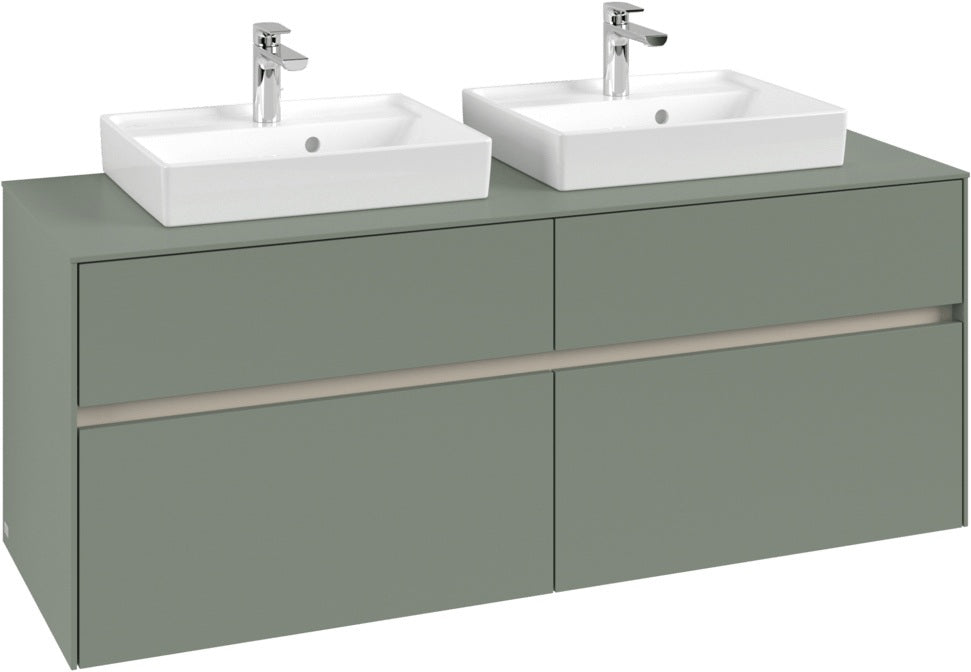 Villeroy & Boch Waschtischunterschrank Collaro C076 B0 1400 mm White Oak mit Beleuchtung und SoftClosing