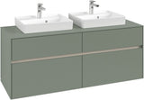 Villeroy & Boch Waschtischunterschrank Collaro C076 B0 1400 mm White Oak mit Beleuchtung und SoftClosing