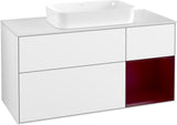 Villeroy & Boch Finion Waschtischunterschrank G711G Black Matt Lacquer 1200 mm mit Beleuchtung