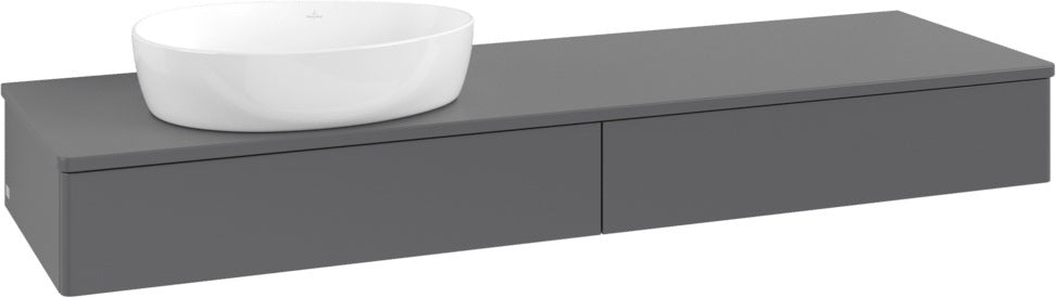Villeroy & Boch Antao Waschtischunterschrank 1600 mm Anthrazit Matt Lackiert mit Push-to-Open