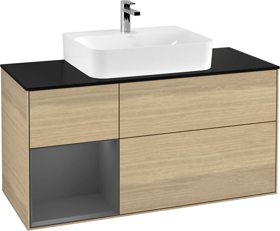 Villeroy & Boch Finion Waschbeckenunterschrank 1200 mm Glossy White mit Beleuchtung