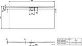 Villeroy & Boch Duschwanne Architectura 1600x900mm Rechteck Almond – Matt, 15mm flach