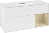 Villeroy & Boch Finion Waschtischunterschrank G711G Black Matt Lacquer 1200 mm mit Beleuchtung