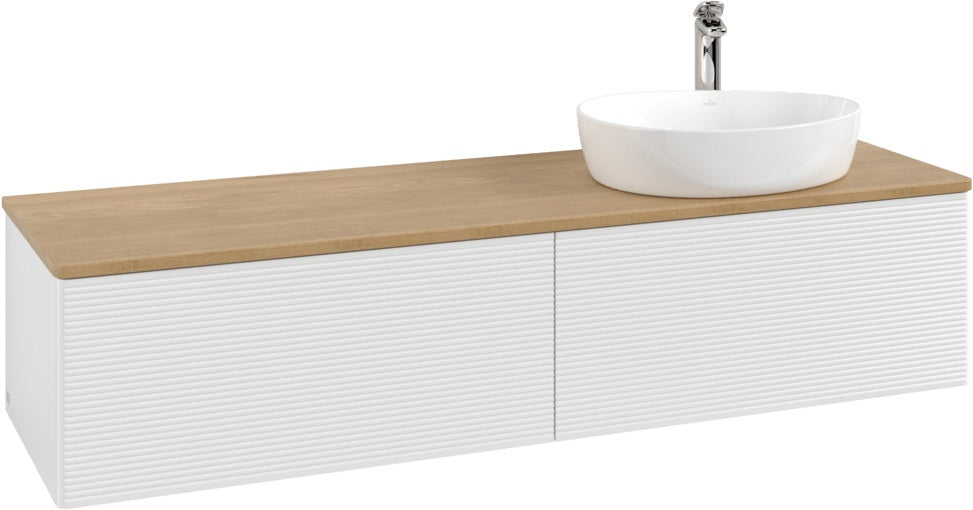 Villeroy & Boch Antao Waschtischunterschrank 1600 mm Glossy White Lacquer – 2 Auszüge, Push-to-Open