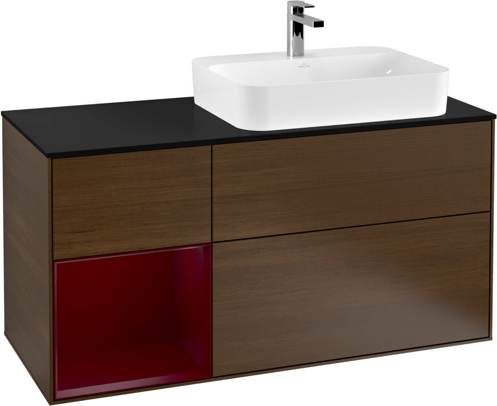 Villeroy & Boch Finion Waschbeckenunterschrank 1200 mm Glossy White Lacquer mit Beleuchtung