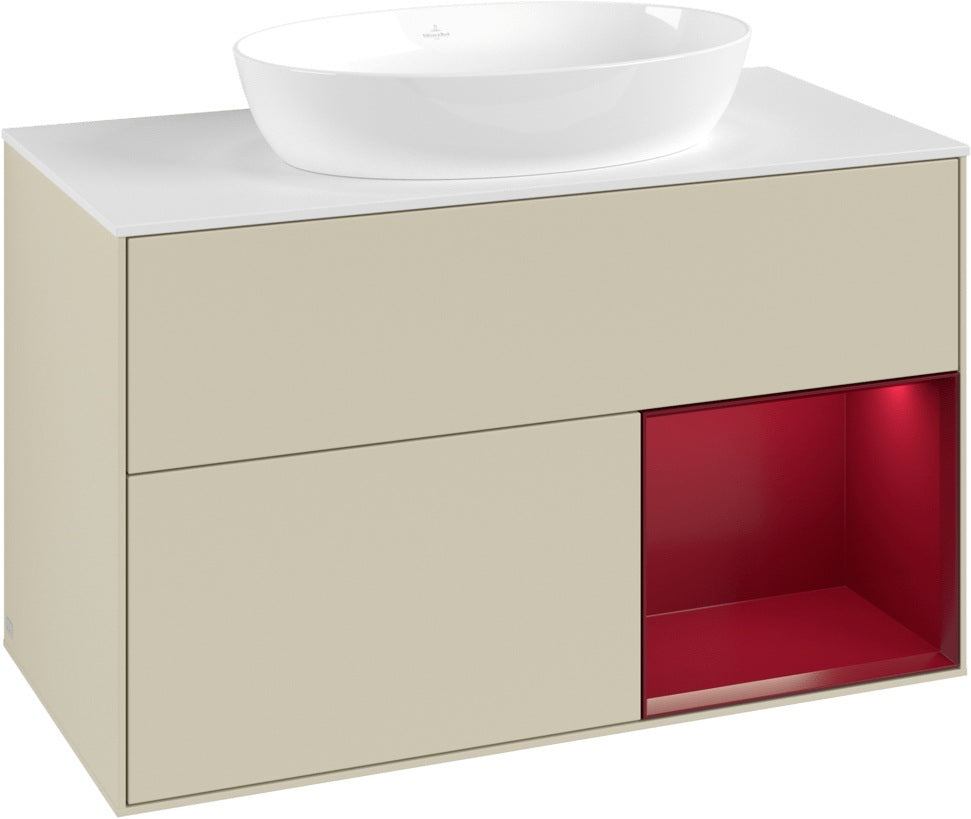 Villeroy & Boch Finion Waschtischunterschrank FA21GFGF 1000 mm Glossy White Lacquer