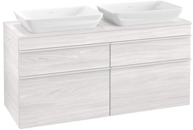 Villeroy & Boch Venticello Waschtischunterschrank 1257 mm Glossy White, 4 Auszüge, für 2 Waschtische