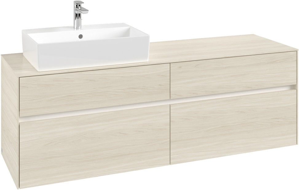 Villeroy & Boch Waschtischunterschrank Collaro C135 B0 1600 mm White Oak mit Beleuchtung