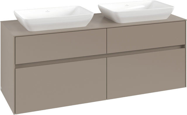 Villeroy & Boch Waschtischunterschrank Collaro C119 B0 1400 mm Taupe mit Beleuchtung