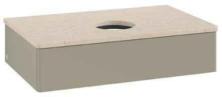 Villeroy & Boch Antao Waschtischunterschrank 800 mm, 1 Auszug, Stone Grey Matt Lacquer, wandhängend