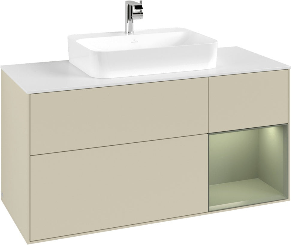 Villeroy & Boch Waschtischunterschrank Finion F421G 1200 mm Glossy White Lacquer