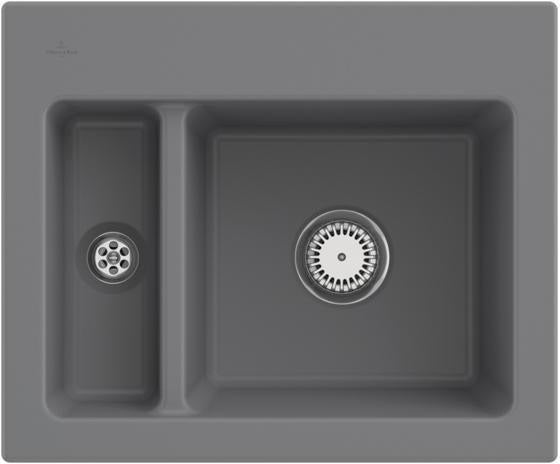 Villeroy & Boch Einbauspüle Subway 60 XM Keramik Ebony CeramicPlus 620x510mm