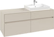 Villeroy & Boch Waschtischunterschrank Collaro C086 B0 1400 mm Cashmere Grey mit Beleuchtung
