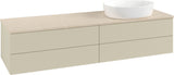 Villeroy & Boch Waschtischunterschrank Antao 1600 mm Anthracite Matt Lacquer mit 4 Auszügen und LED-Beleuchtung