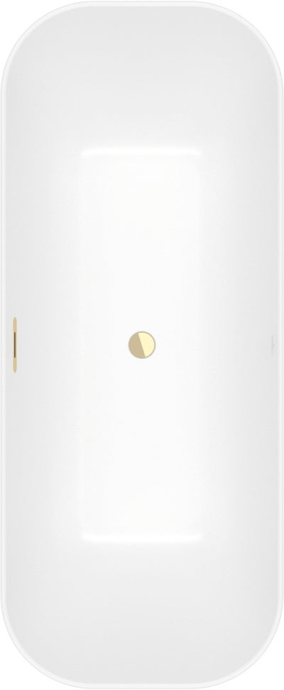 Villeroy & Boch Finion freistehende Badewanne 1700x700mm Quaryl Stone White mit Beleuchtung
