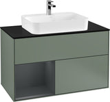 Villeroy & Boch Finion Waschtischunterschrank 1000 mm Glossy White Lacquer mit LED-Beleuchtung