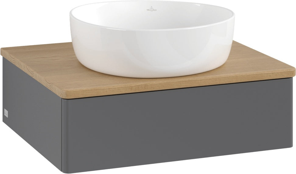 Villeroy & Boch Waschbeckenunterschrank Antao 600 mm Anthrazit Matt mit Auszug