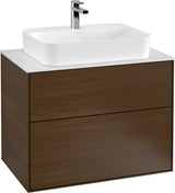 Villeroy & Boch Waschtischunterschrank Finion F3410 800 mm Glossy White Lacquer mit SoftClosing