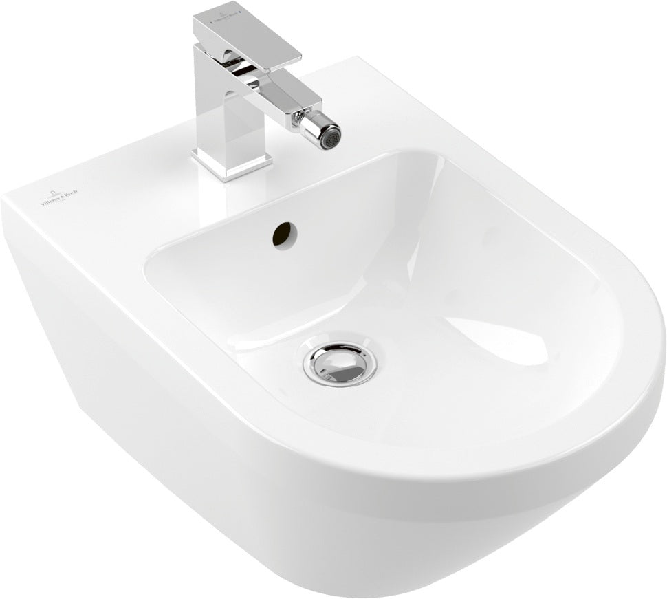 Villeroy & Boch Architectura Wand-Bidet 370 x 530 mm rund weiß alpin mit Überlauf