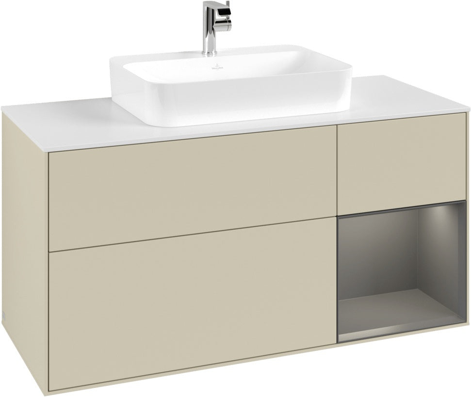 Villeroy & Boch Waschtischunterschrank Finion F421G 1200 mm Glossy White Lacquer