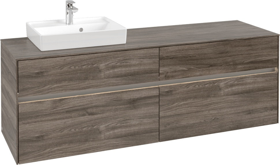 Villeroy & Boch Waschbeckenunterschrank Collaro C078 B0 1600 mm Stone Oak mit Beleuchtung