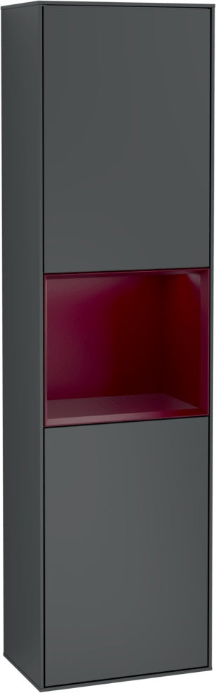 Villeroy & Boch Hochschrank Finion F460GF – 418 mm, Glossy White Lacquer, mit Beleuchtung & SoftClosing