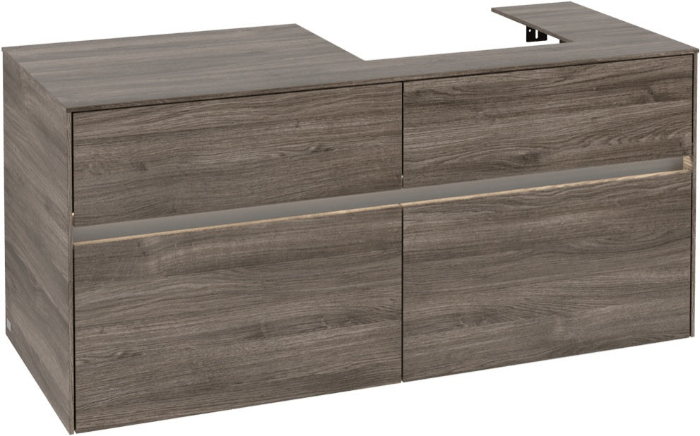 Villeroy & Boch Waschtischunterschrank Collaro C072B0 1200 mm Stone Oak mit Beleuchtung & SoftClosing