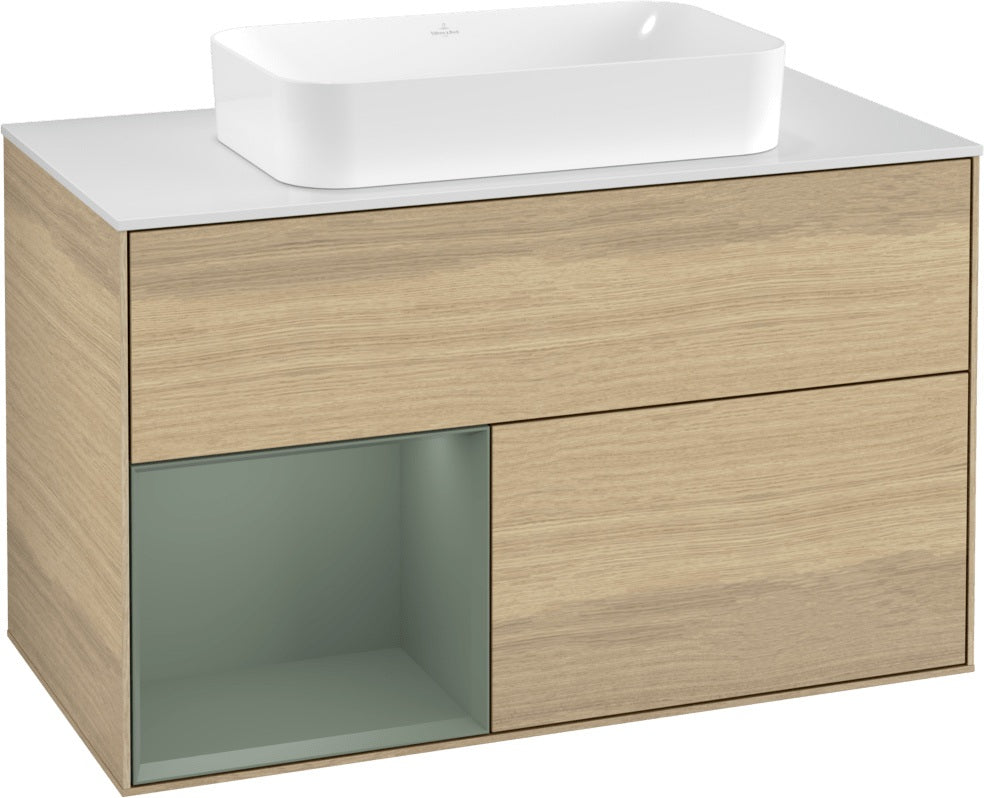 Villeroy & Boch Waschtischunterschrank Finion G241GF Glossy White Lacquer 1000 mm mit Beleuchtung