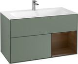 Villeroy & Boch Finion Waschtischunterschrank 996 mm Glossy White Lacquer mit LED-Beleuchtung
