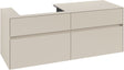 Villeroy & Boch Waschbeckenunterschrank Collaro C085 B0 1400 mm Cashmere Grey mit Beleuchtung