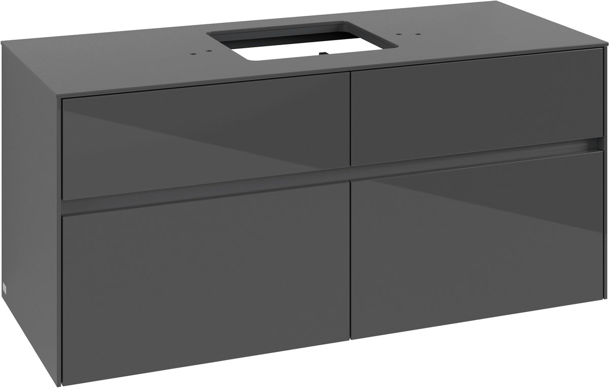 Villeroy & Boch Waschtischunterschrank Collaro C128 Glossy White 1200 mm mit 4 Auszügen