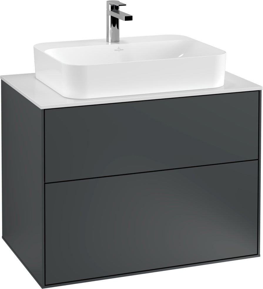 Villeroy & Boch Waschtischunterschrank Finion F3410 800 mm Glossy White Lacquer mit SoftClosing